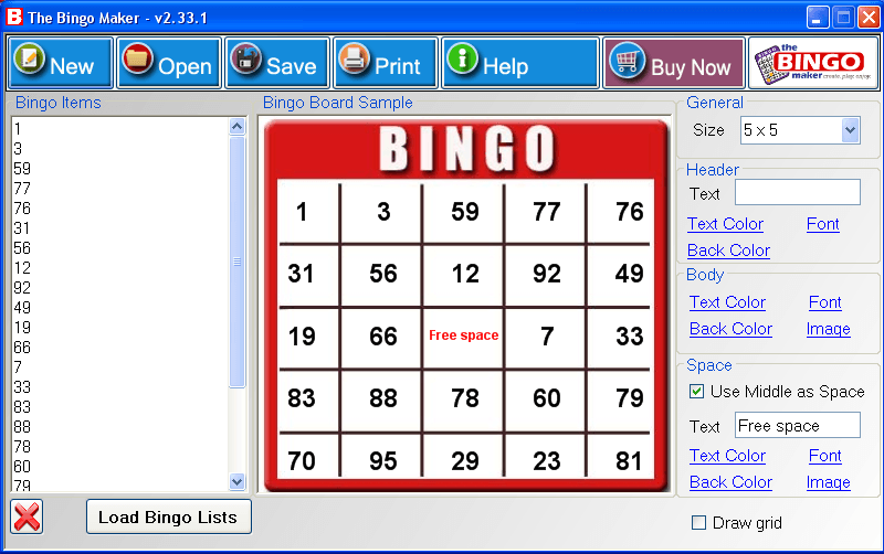 classroom bingo generator