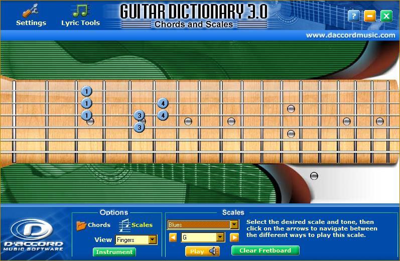 conline guitar chord dictionary