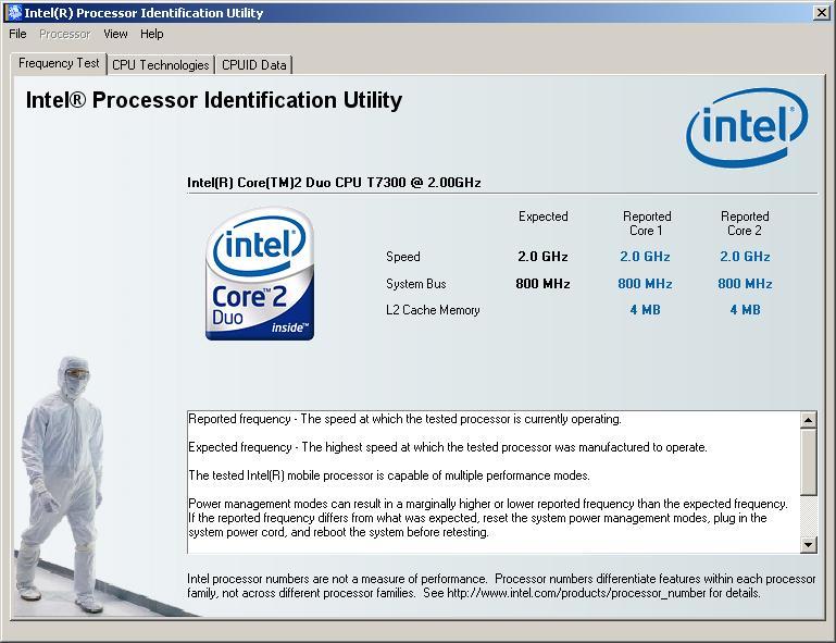 intel processor identification utility