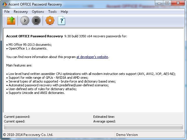 accent office password recovery download