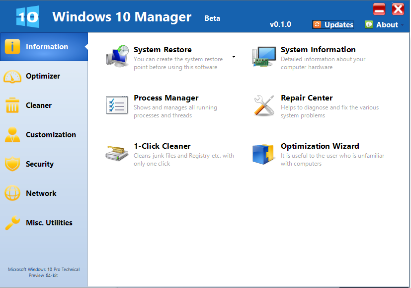 download the last version for windows Windows 10 Manager 3.8.3