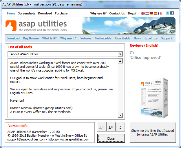 Asap Utilities Trial Version Free Download