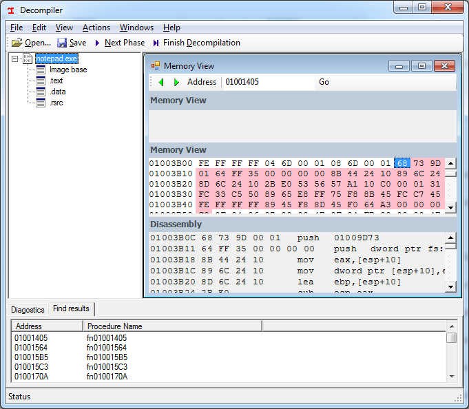 decompile an exe