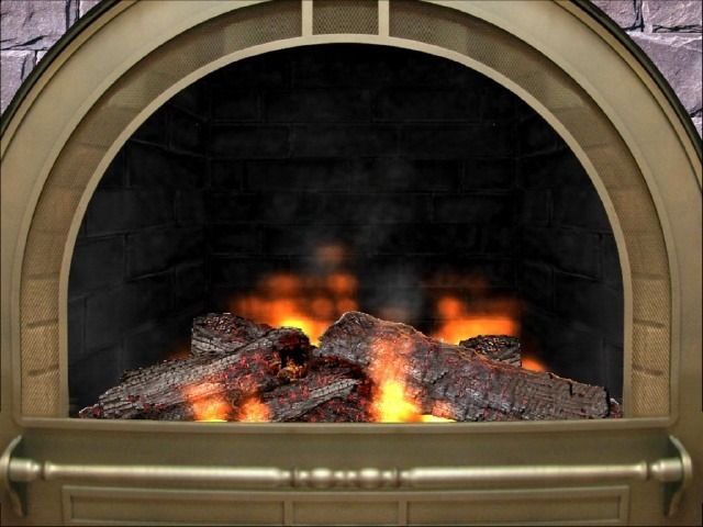 free screensavers fireplace 3d