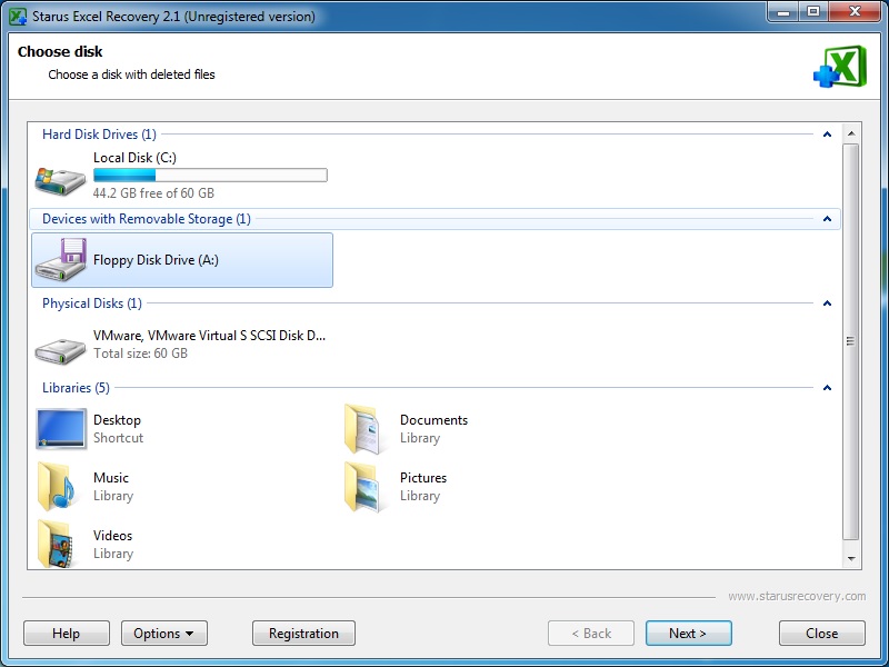 Starus Excel Recovery 4.6 instaling