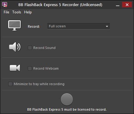 bb flashback express silence button click