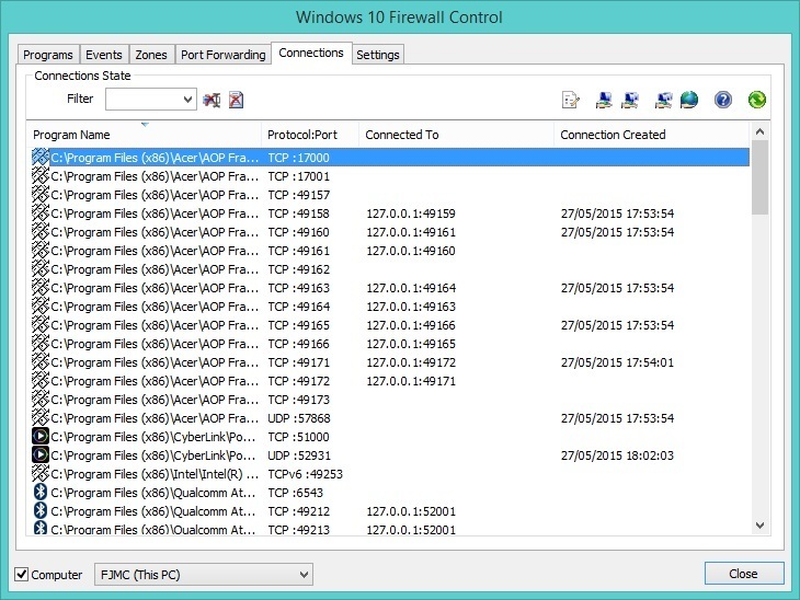 adjusting windows 10 firewall control for lan