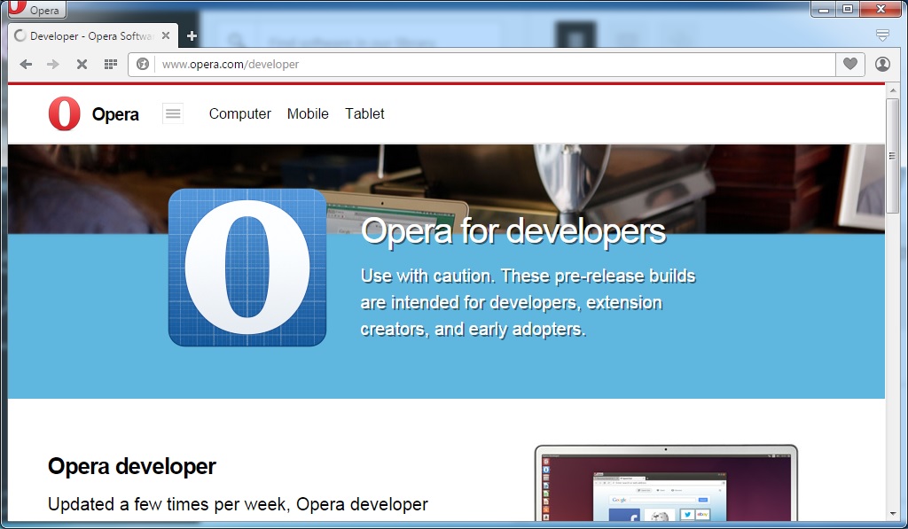 how to access developer tools in opera