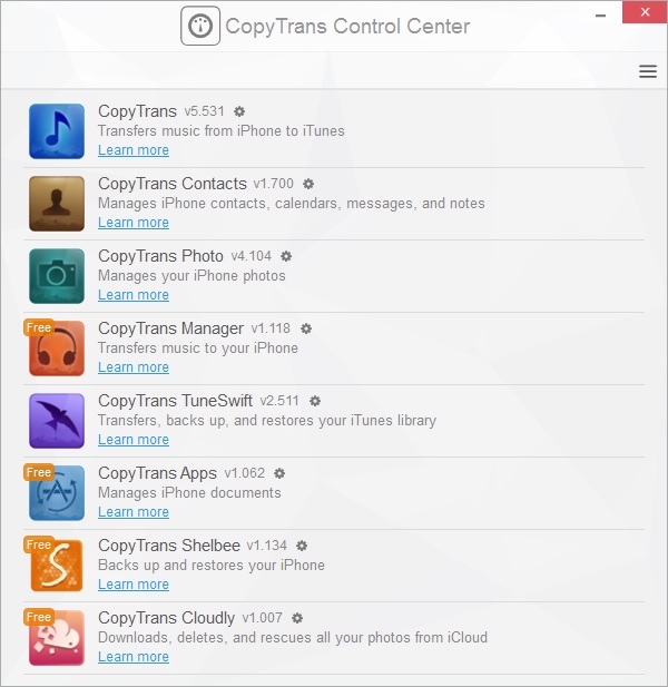 Copytrans Control Center For Mac