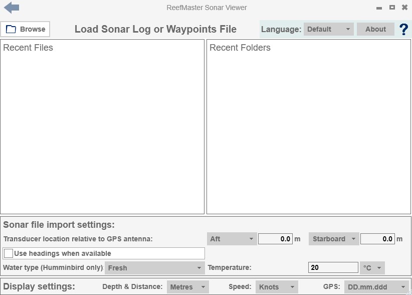 change depth scale in reefmaster sonar viewer