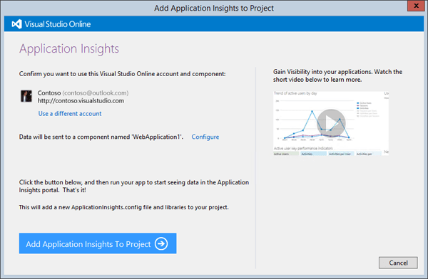 Application insights tools for visual studio 2015 что это