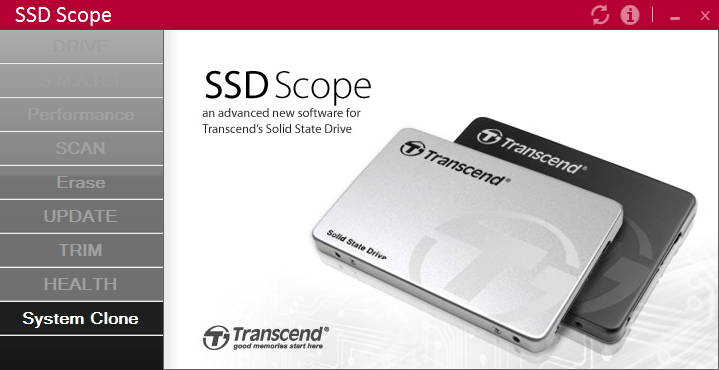 instaling Transcend SSD Scope 4.18