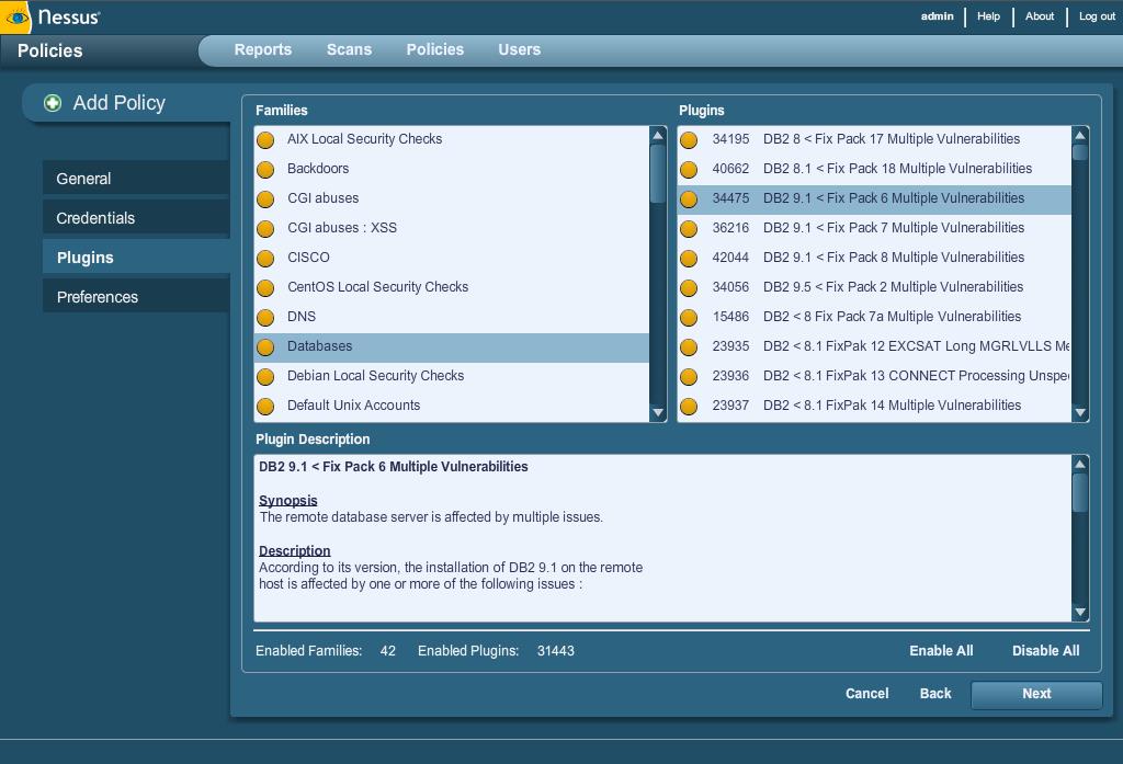 how to use nessus security center