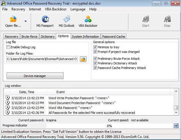 Advanced Office Password Recovery latest version - Get best Windows software