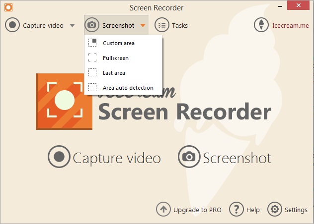 change audio type icecream screen recorder