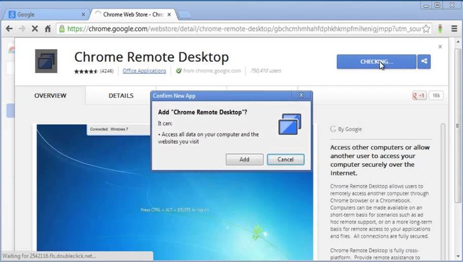 chrome remote desktop download windows 10