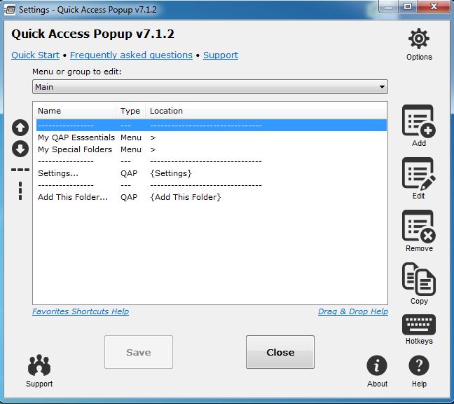 download Quick Access Popup 11.6.3