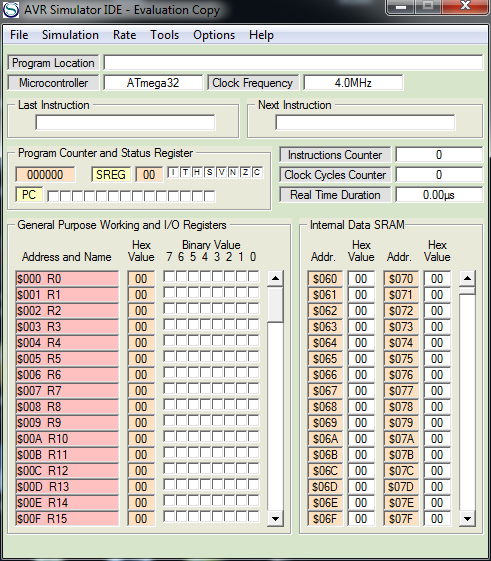 Avr simulator ide как пользоваться