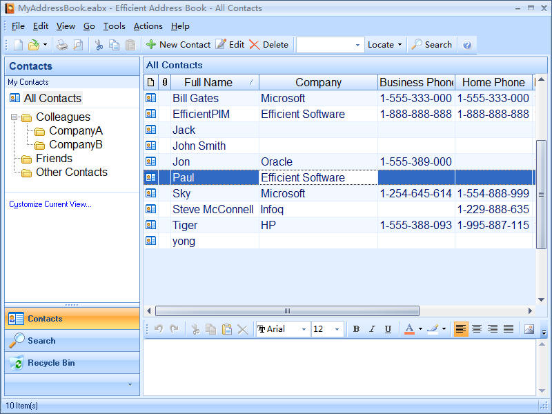 address book software windows 10