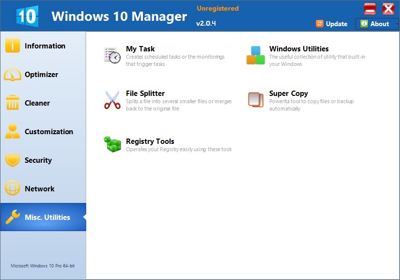 Windows 10 Manager 3.8.6 download the last version for apple