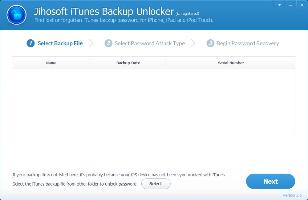 Jihosoft iTunes Backup Unlocker download for free