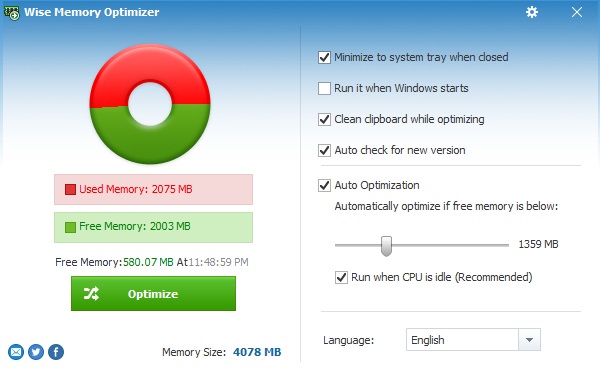 Wise Memory Optimizer 4.1.9.122 for windows download free