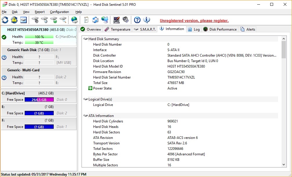 Hard Disk Sentinel Pro 6.10.5c download the new