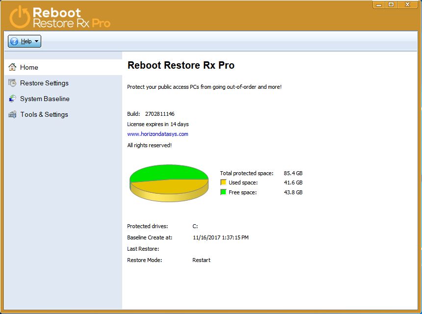 instaling Reboot Restore Rx Pro 12.5.2708962800