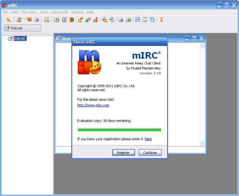download the new for windows mIRC 7.73