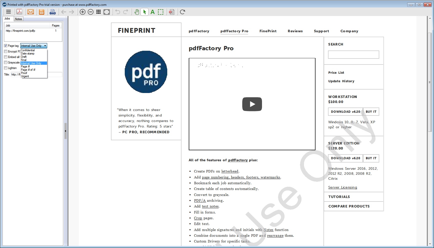 pdf factory free download