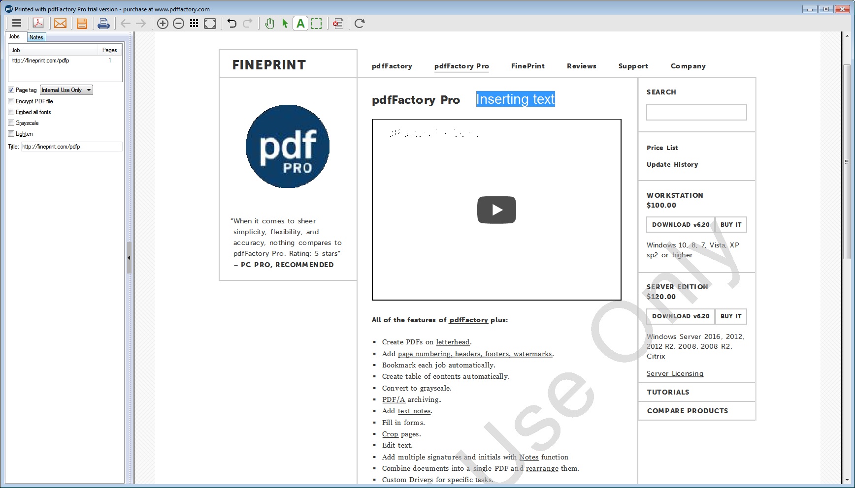 free pdfFactory Pro 8.40 for iphone instal