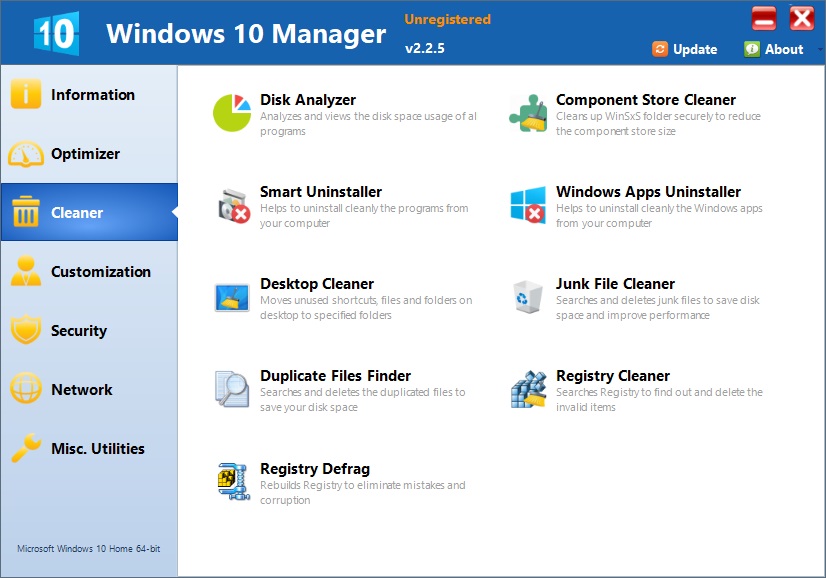 download Windows 10 Manager 3.8.4 free