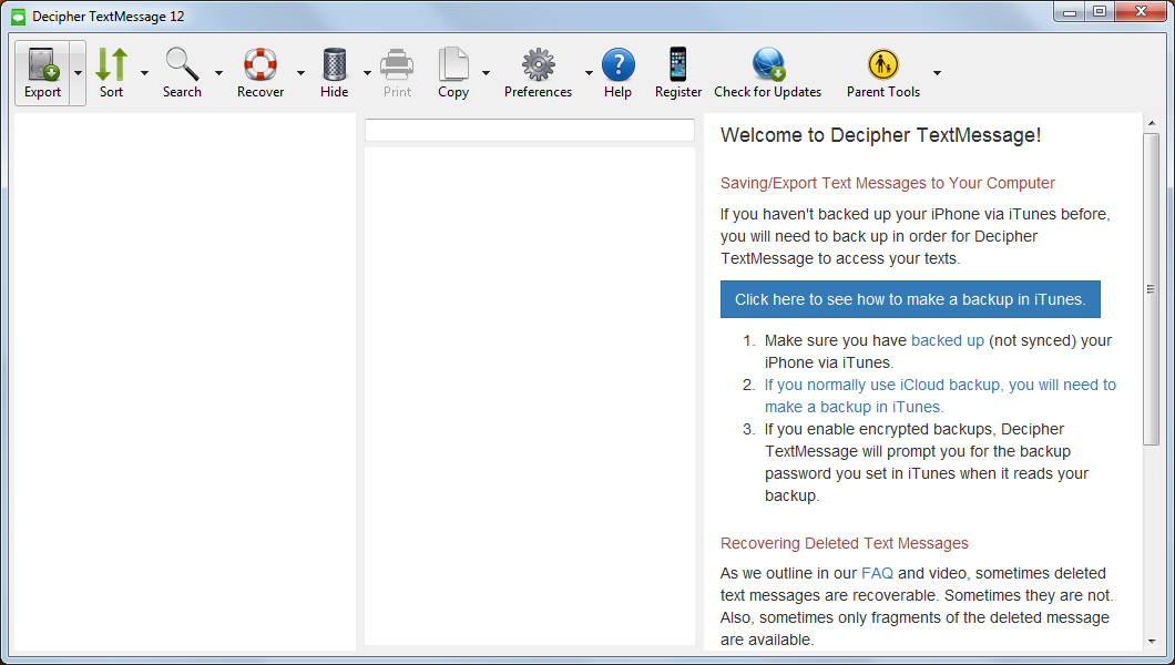 free software like decipher textmessage