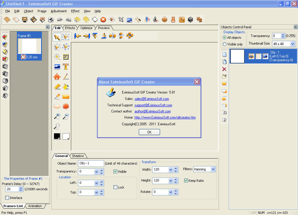 Download EximiousSoft GIF Creator 7.38