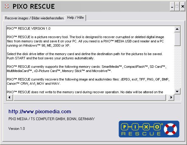 windows version of picture rescue