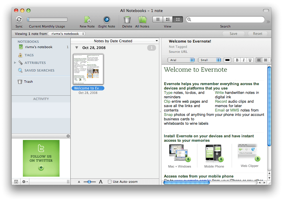 download the new version EverNote 10.60.4.21118