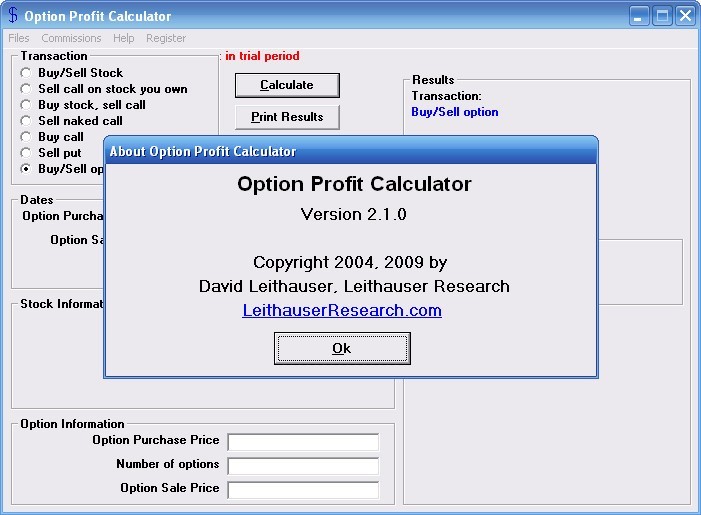 options profit calculator robinhood